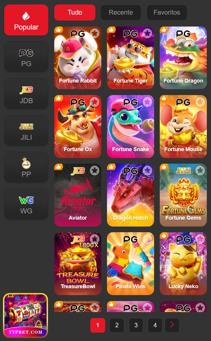 Slots online da yypbet.com com jackpots progressivos